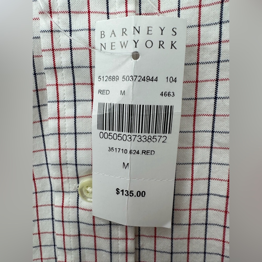 GANT Barney’s NY Rugger The Hugger Dreamy Oxford Tattersall HOBD Red NOS Shirt - Picture 11 of 15
